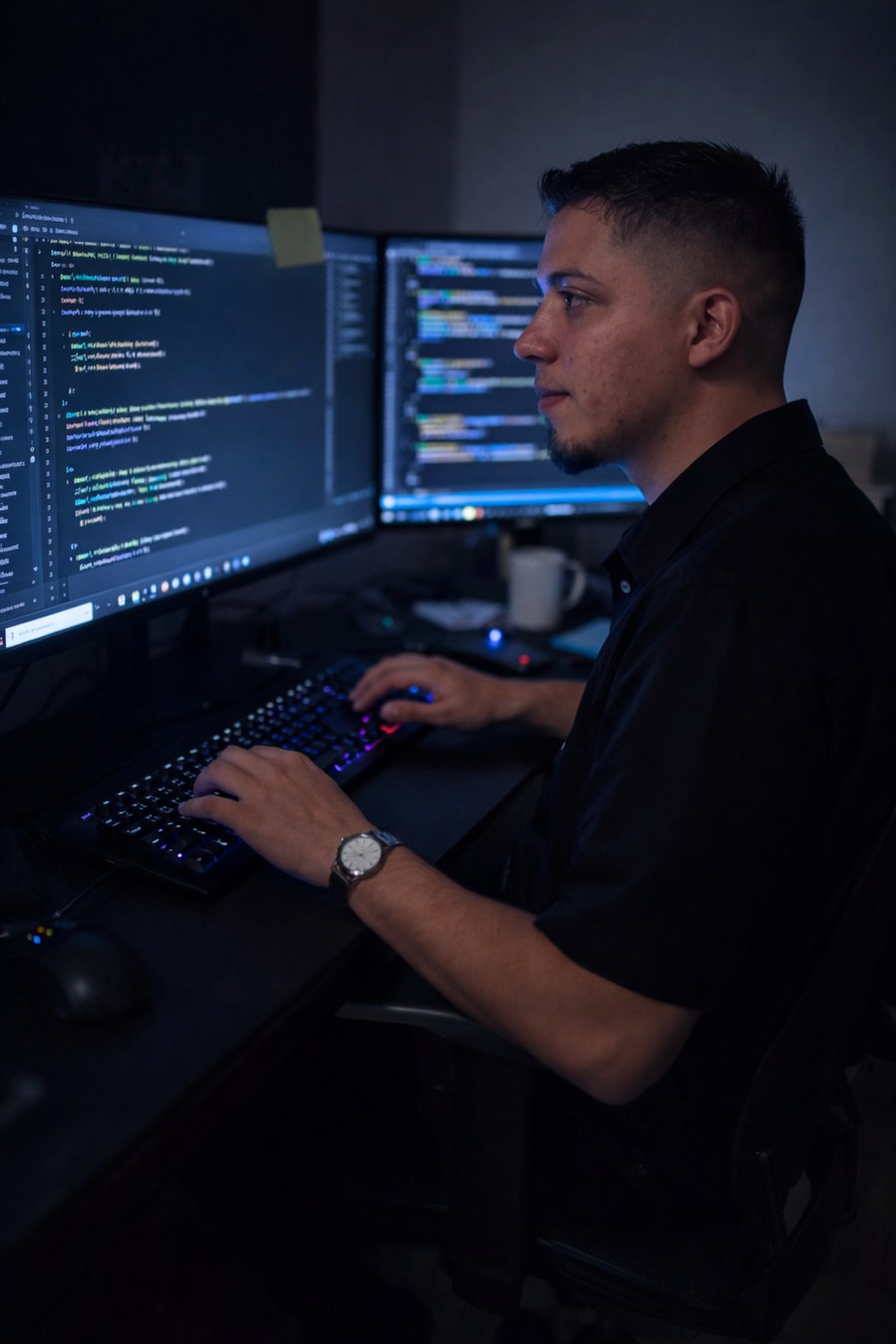 Gerardo Echavarría programando